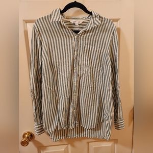 Old navy women's striped button down size large